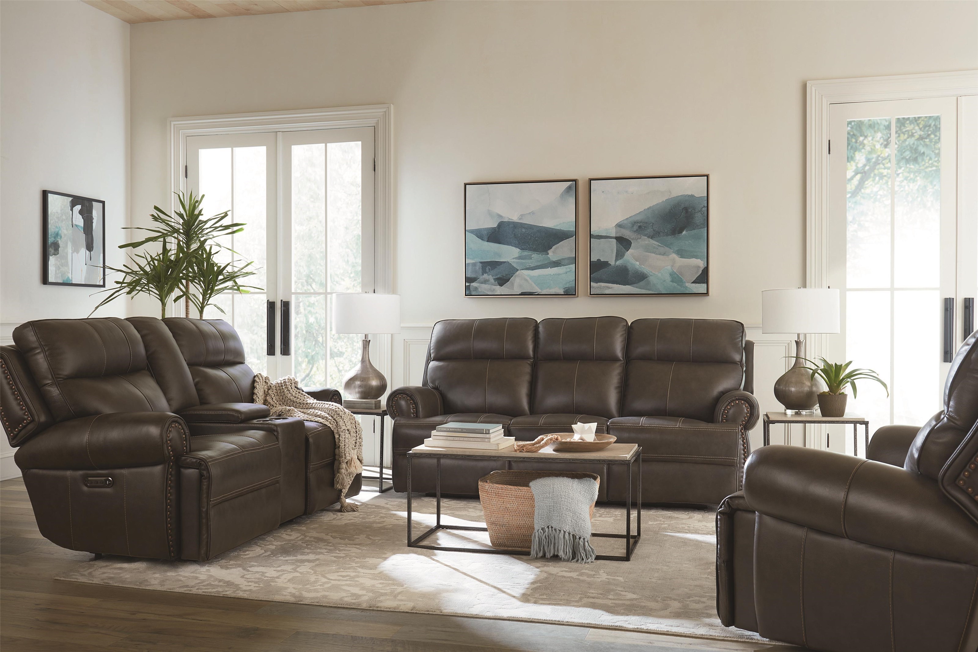 Power reclining sofa with deals lumbar support